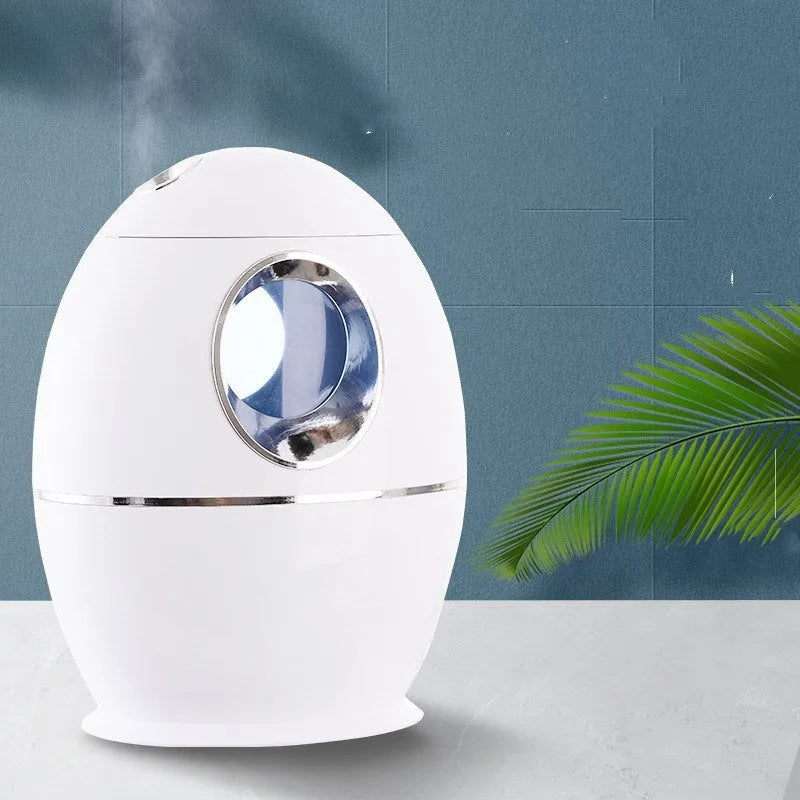 White columnar household humidifier with anion function and USB power connection