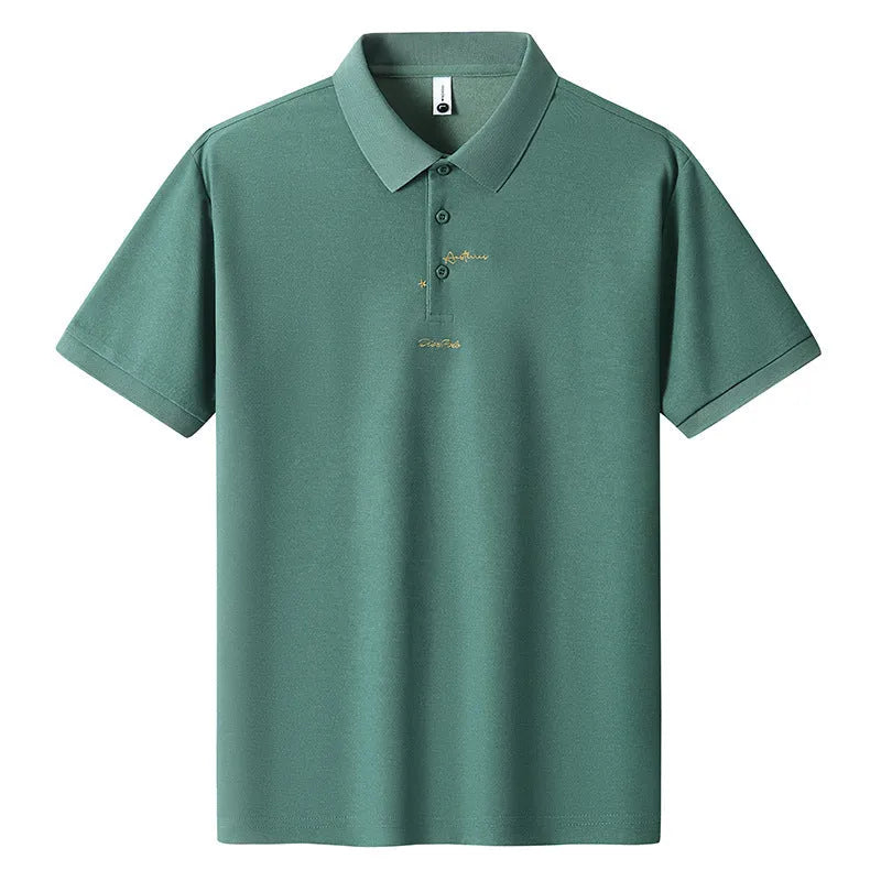 Men's casual loose cotton t-shirt in multiple colours with short sleeves and letter pattern