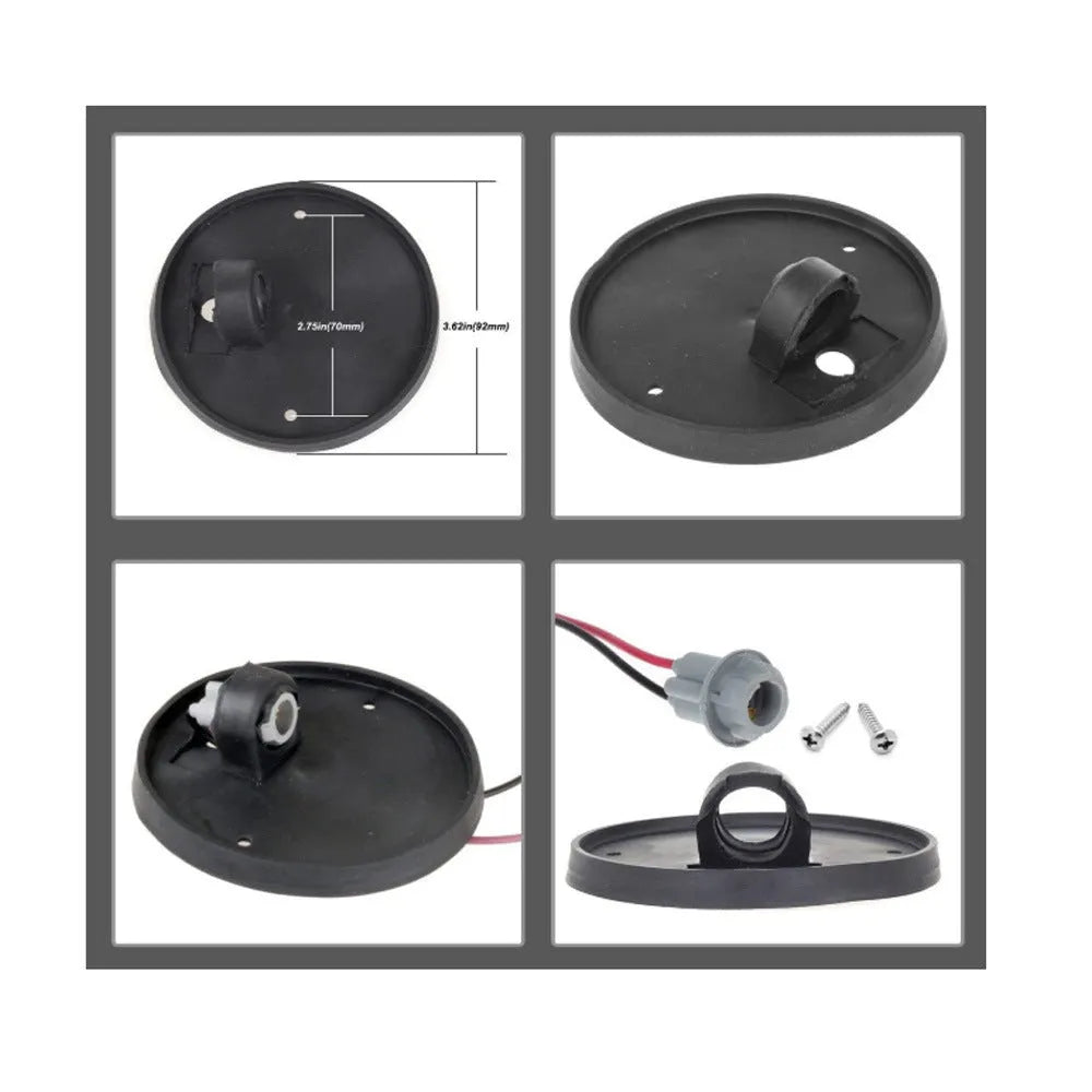 Set of five LED roof cab lights for cars and trucks with yellow, transparent and smoked black lampshade options