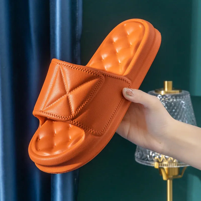 EVA bathroom slippers with thick non-slip sole in five colour options