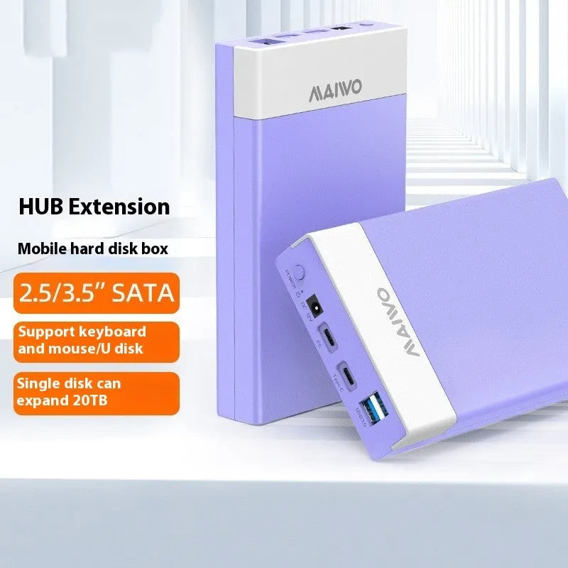 3.5-inch USB 3.0 SATA hard disk box enclosure in ABS plastic with sliding cover design