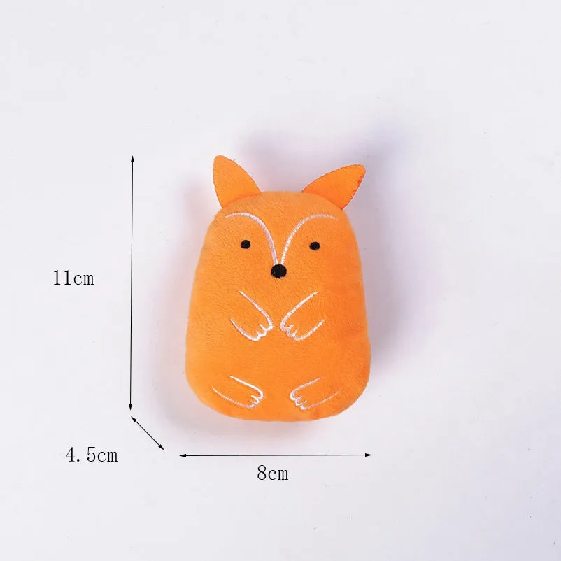 Plush cat chewing toy with claws for biting, filled with catnip