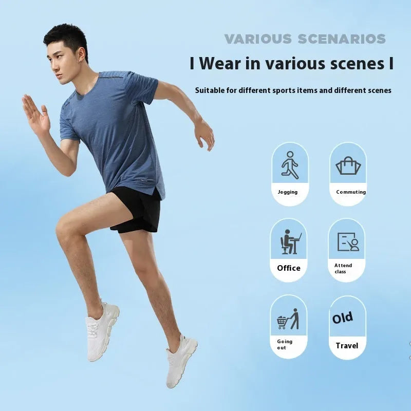 Men's low-waist polyester basketball shorts in a solid colour on a size chart background.