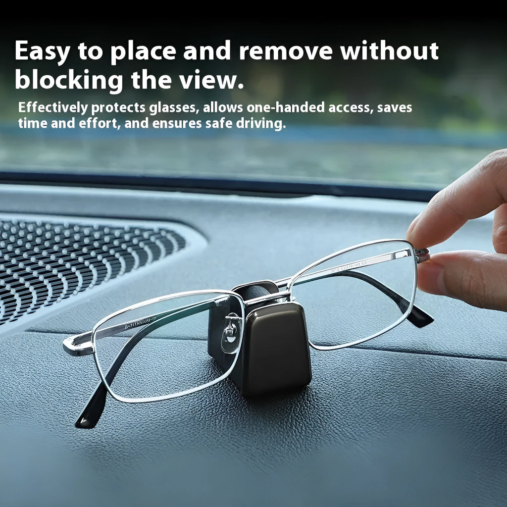 Car dashboard glasses clip nose pad in zinc alloy leather with compact 3.7cm dimensions