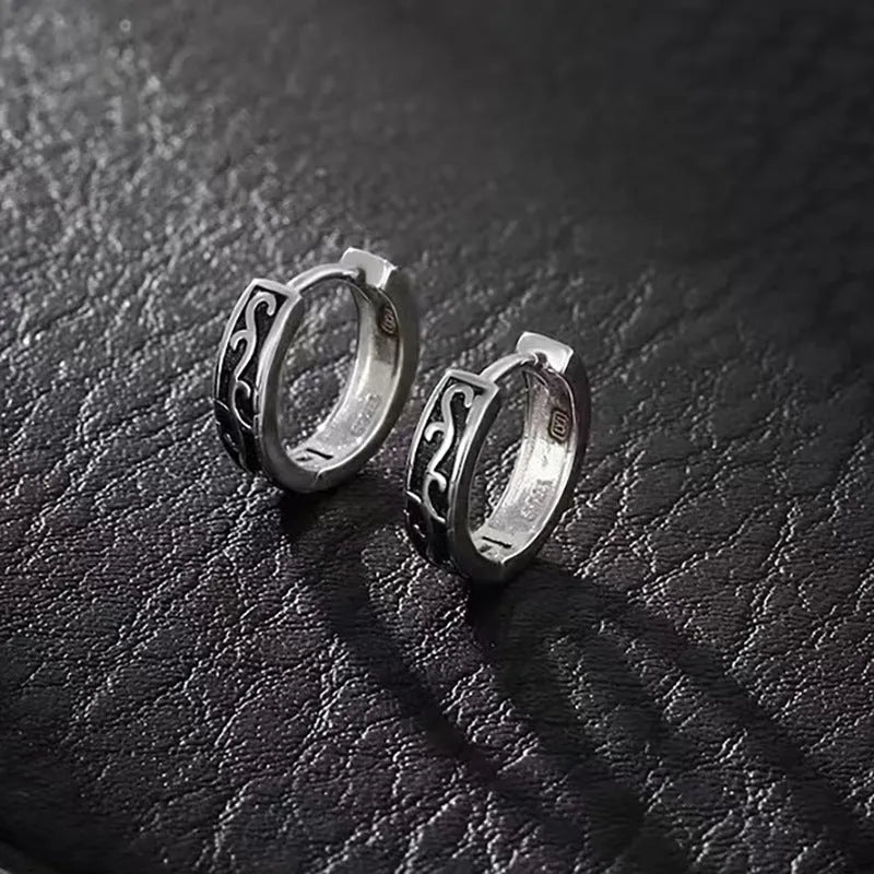 West Coast geometric men's earrings in copper available in 10mm and 14mm sizes