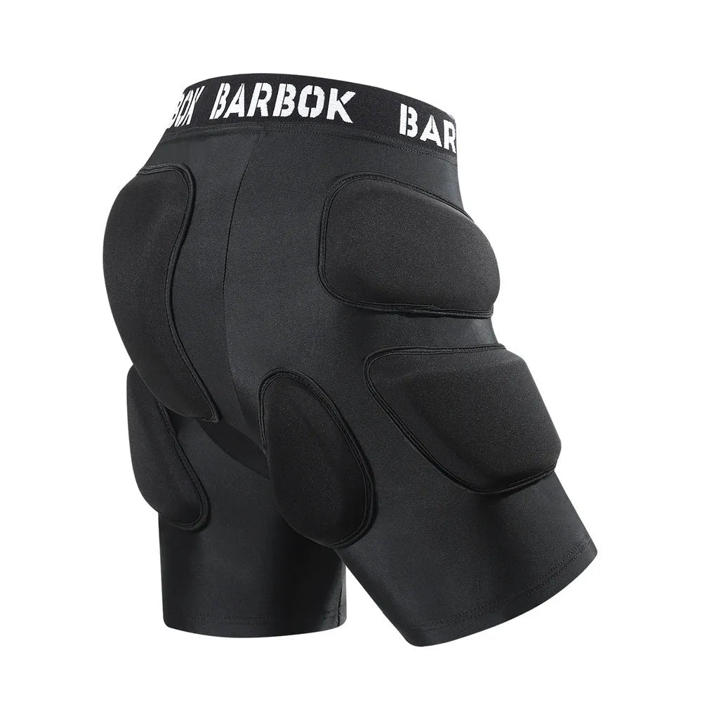 Black adjustable hip pad with NBR padding for roller skating and skateboarding protection