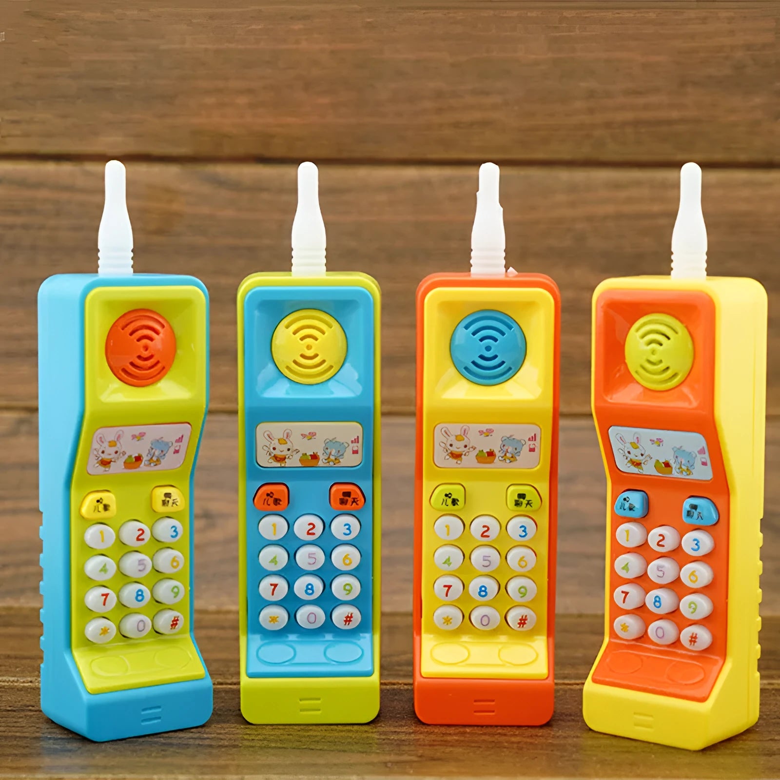 Children's educational cartoon animal toys with sound, light and music functions for age 3+