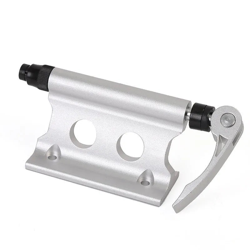 Silver metal bicycle front fork fixing clip for SUV modification and accessory mounting