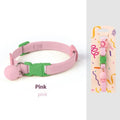 A high elasticity polyester pet collar for small dogs, shown in multiple solid colours on a white background.