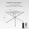 Silver stainless steel barbecue net and grill set for outdoor cooking with more than five people