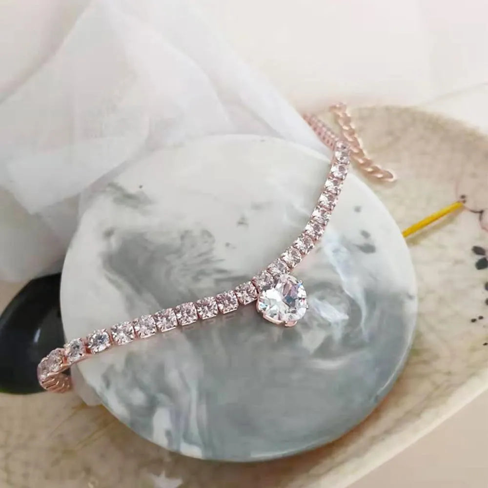 Rhinestone heart shaped dog and cat collar in gold, platinum, or rose gold with adjustable sizing