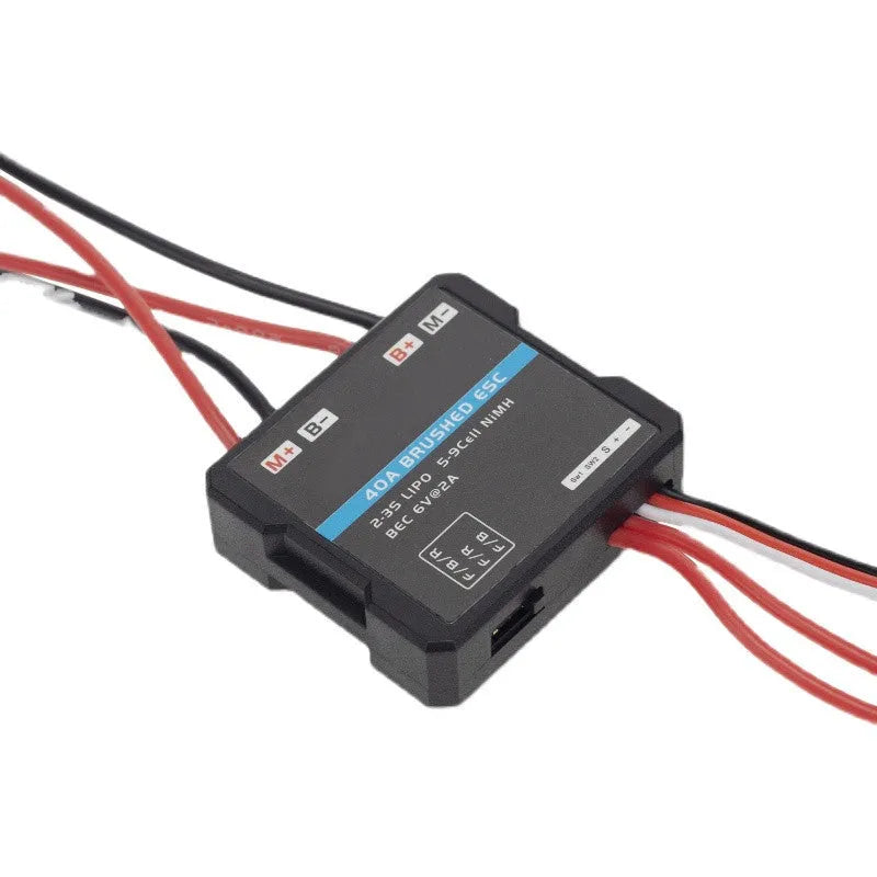 G500 colour 40A mini brushed electric speed controller for 1/16 and 1/18 scale RC models