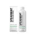 100 ml bottle of spearmint oil pulling rinse mouthwash with clove and peppermint oil.
