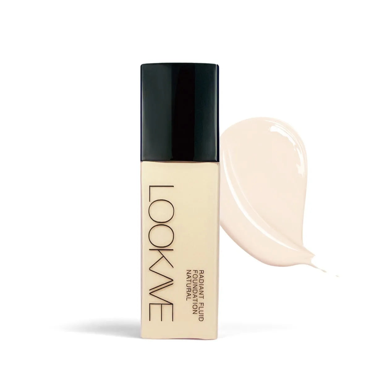 LOOKAVE matte liquid foundation bottle with 21ml content in Ivory White shade
