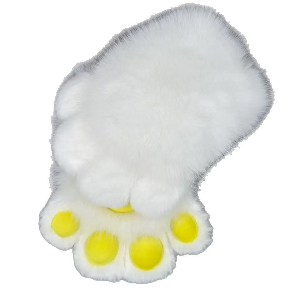 Colourful nylon animal claw cosplay gloves in multiple colour options on a hand
