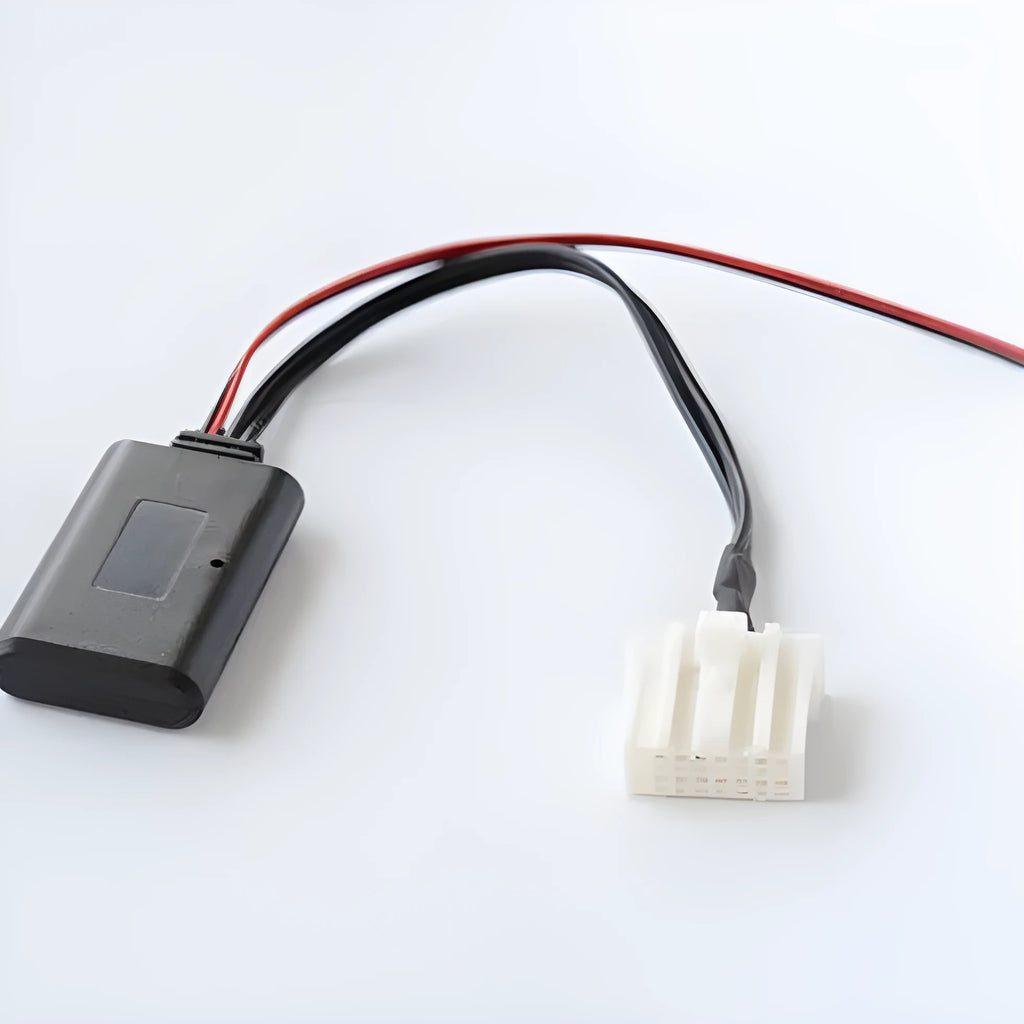 Black JieRui-BT 5908 Bluetooth audio cable for Mazda vehicles with AUX port