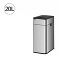 Stainless steel smart inductive trash can with square shape available in multiple sizes for kitchen and office