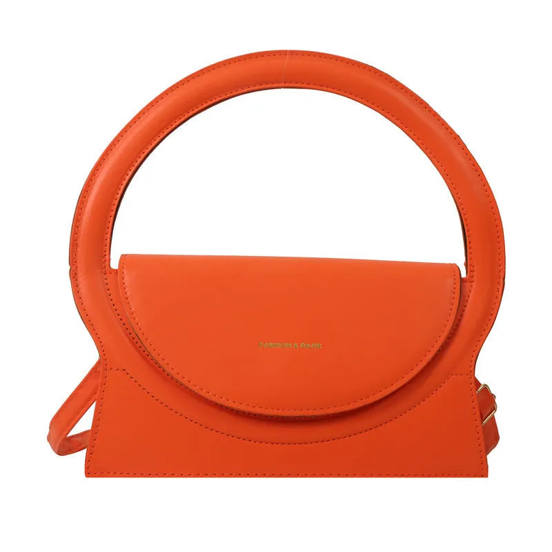 Horizontal square messenger bag in multiple colours with sandwich pocket design and stitching details
