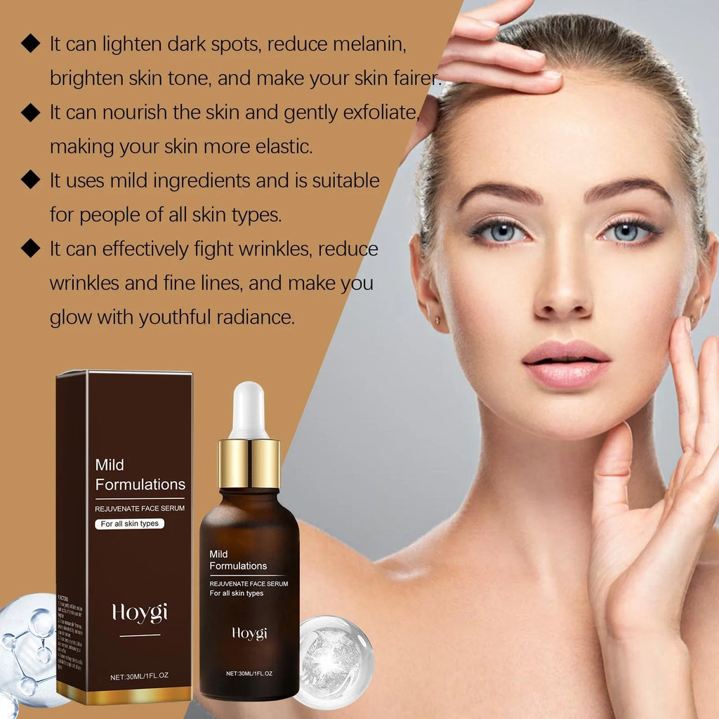 30ml facial skin care essence bottle with nourishing arbutin, collagen and hyaluronic acid ingredients