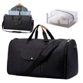 Dark blue folding duffel bag with handles, shown with a capacity of 36-55 litres.