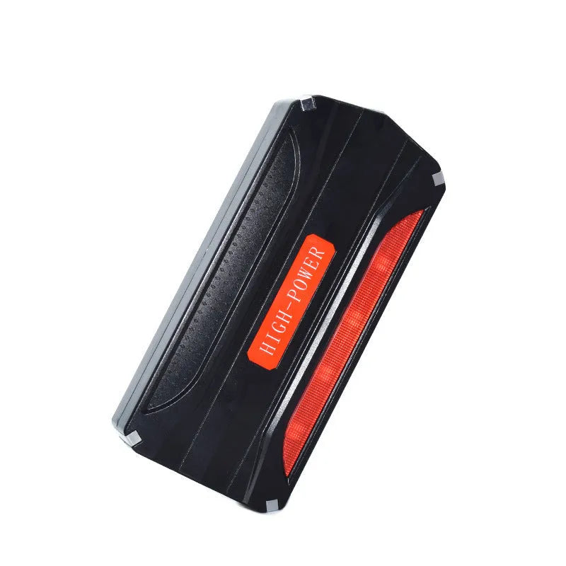 Black and red 12V vehicle emergency starting power supply measuring 178mm with 7800mAh capacity