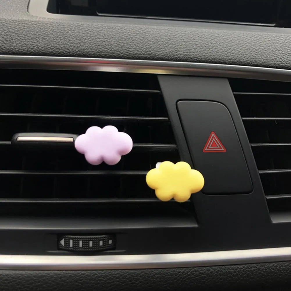 Resin Baiyun cartoon car fragrance clip in multiple colours for air vent mounting