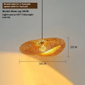 Natural bamboo hanging lamp with straw hat shape in 40cm 50cm or 60cm diameter for rustic decor