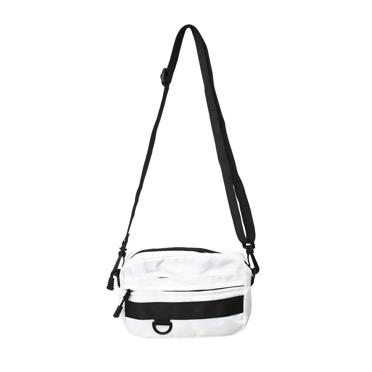 Men's street style crossbody messenger bag in solid colour with 22cm dimensions