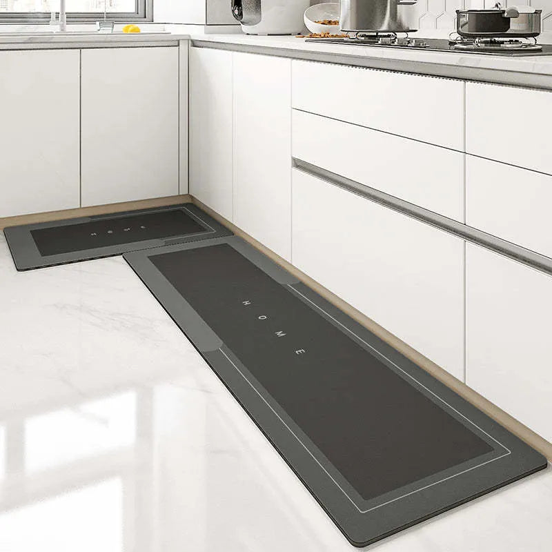 Blended bathroom floor mat for sliding door cushioning in blue colour rectangular shape