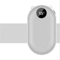 Rechargeable mini hand warmer and power bank in rose gold, local gold, or digital display colours