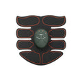 Abdominal muscle patch set with digital display charging in red, blue or yellow edge trim