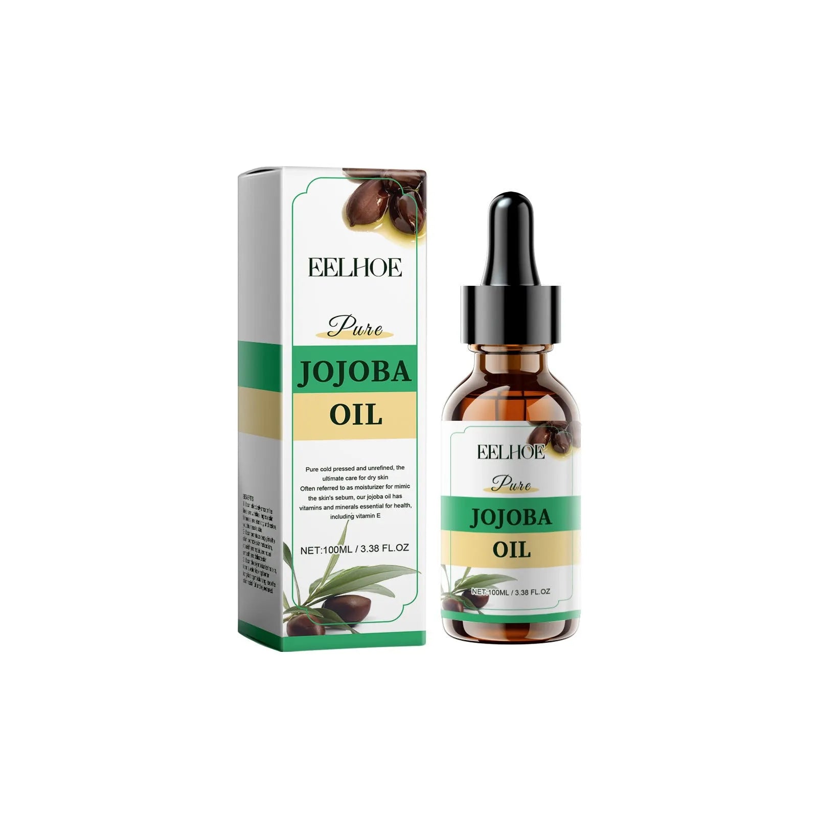 100ml organic jojoba oil facial essential oil bottle with natural moisturising serum