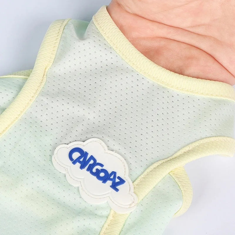 Lightweight polyester cat vest in grass green available in six sizes from XS to 2XL