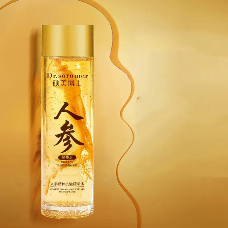 Doctor Ginseng moisturising lotion 120ml bottle with anti-wrinkle water bomb labelling