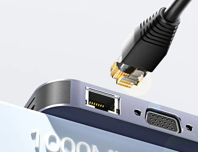 11-in-1 USB-C expansion dock with multiple ports and 20cm connecting cable