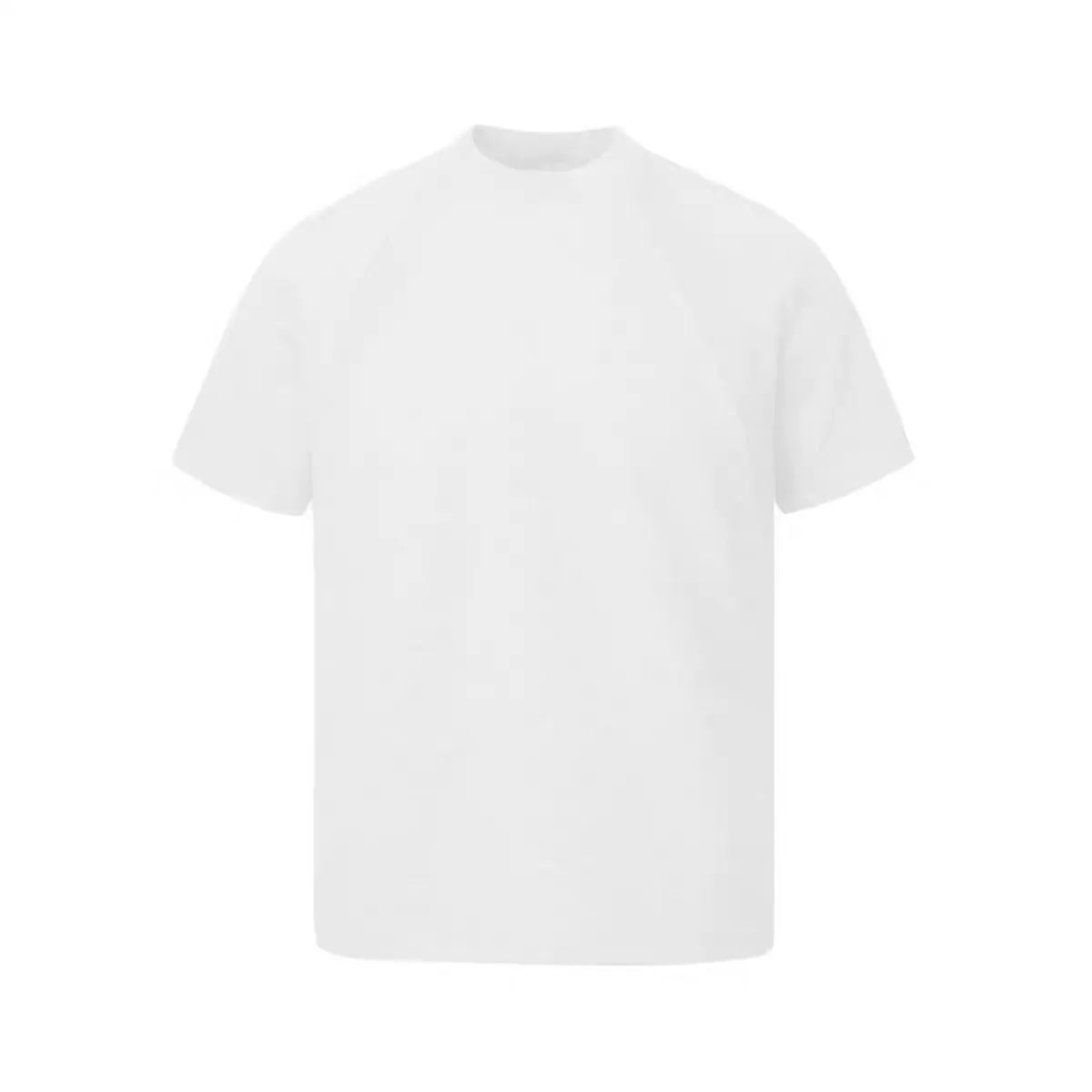 Man wearing a black loose-fit short sleeve top with visible air layer stitching texture.