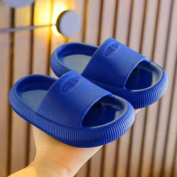 Children's literal pattern EVA slippers in mixed colours with non-slip soles