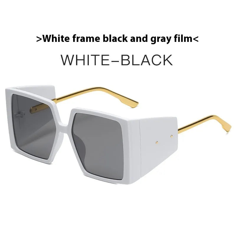 Large square acetate sunglasses with UV400 lenses in seven colour options