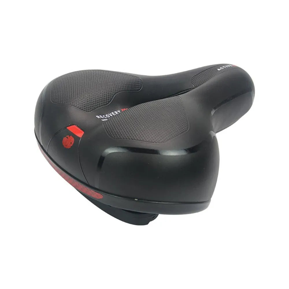 Bicycle saddle cushion with PU leather surface and spring suspension system for road and mountain bikes