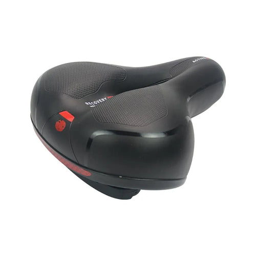 Bicycle saddle cushion with PU leather surface and spring suspension system for road and mountain bikes