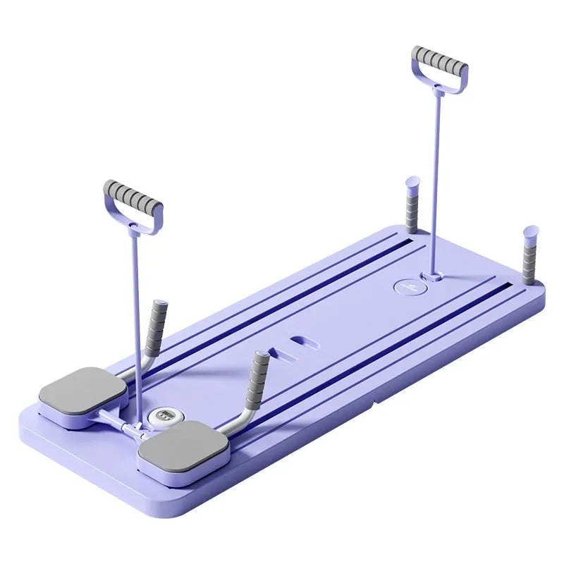 Standard purple fitness board with automatic rebound abdominal wheel for multi-exercise home training
