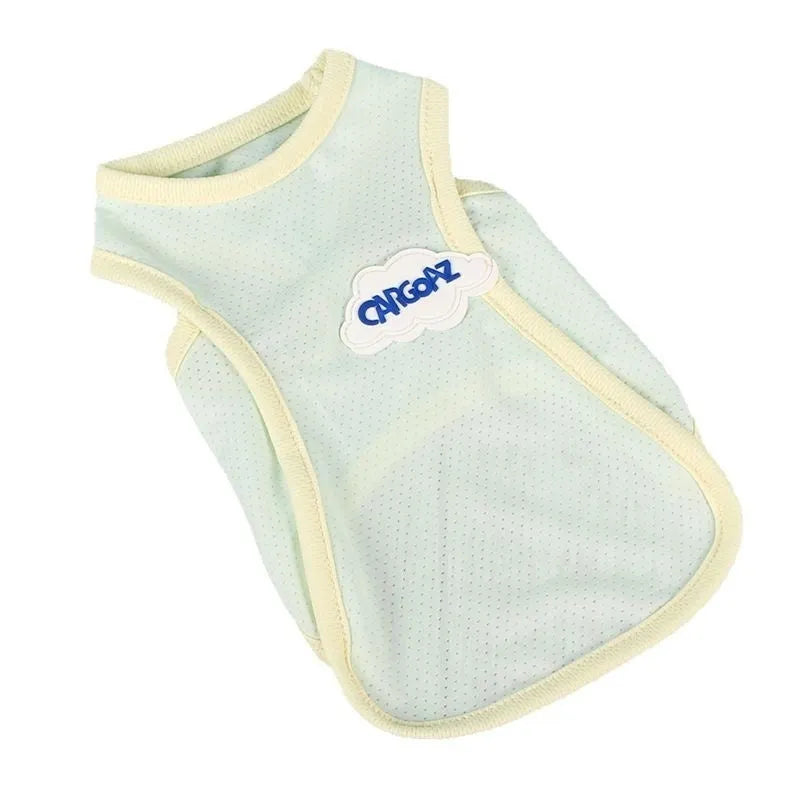 Lightweight polyester cat vest in grass green available in six sizes from XS to 2XL