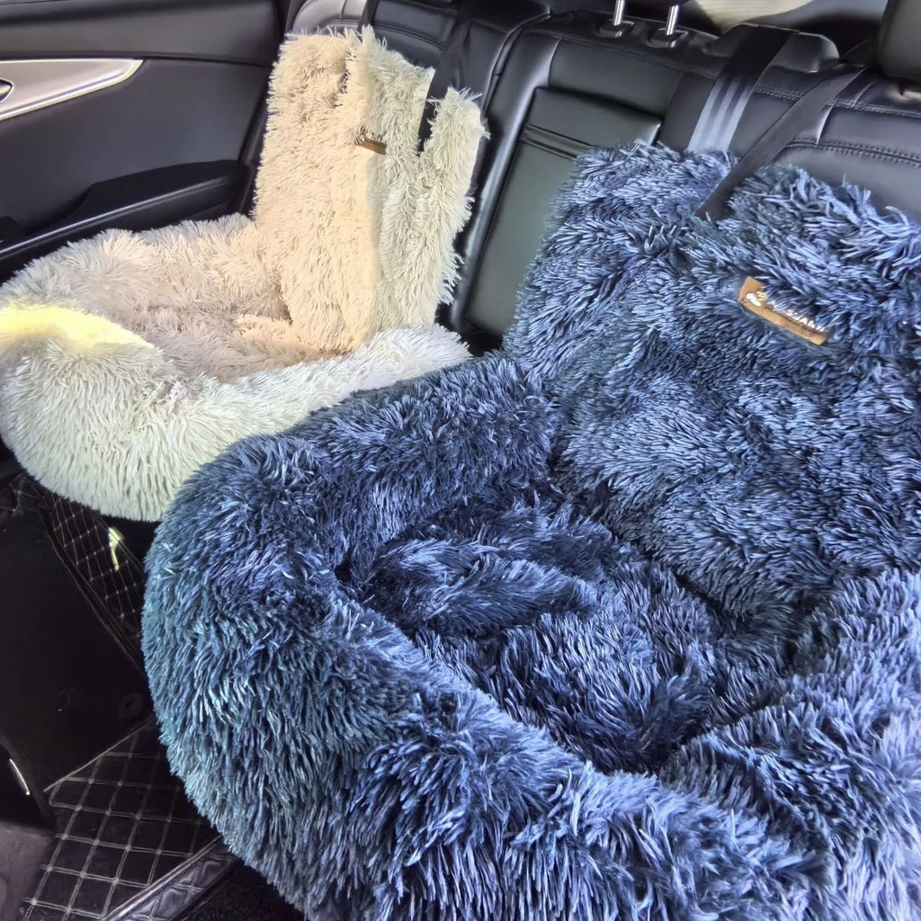 Thermal thickened cloth pet mat for vehicle boot in dark grey or beige colours