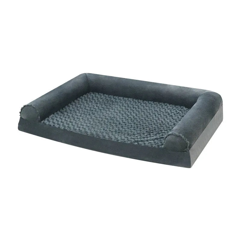 Portable foldable cloth dog kennel in light grey or dark grey with three size options
