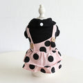 Pet couple clothing with lapel shoulder strap design in casual cloth material