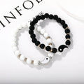 Geometric eight-diagram alloy bracelet with electroplated finish, unisex fashion accessory