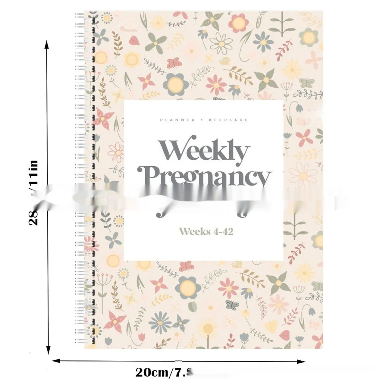 A5 pregnancy weekly diary notebook with pregnancy tracking pages