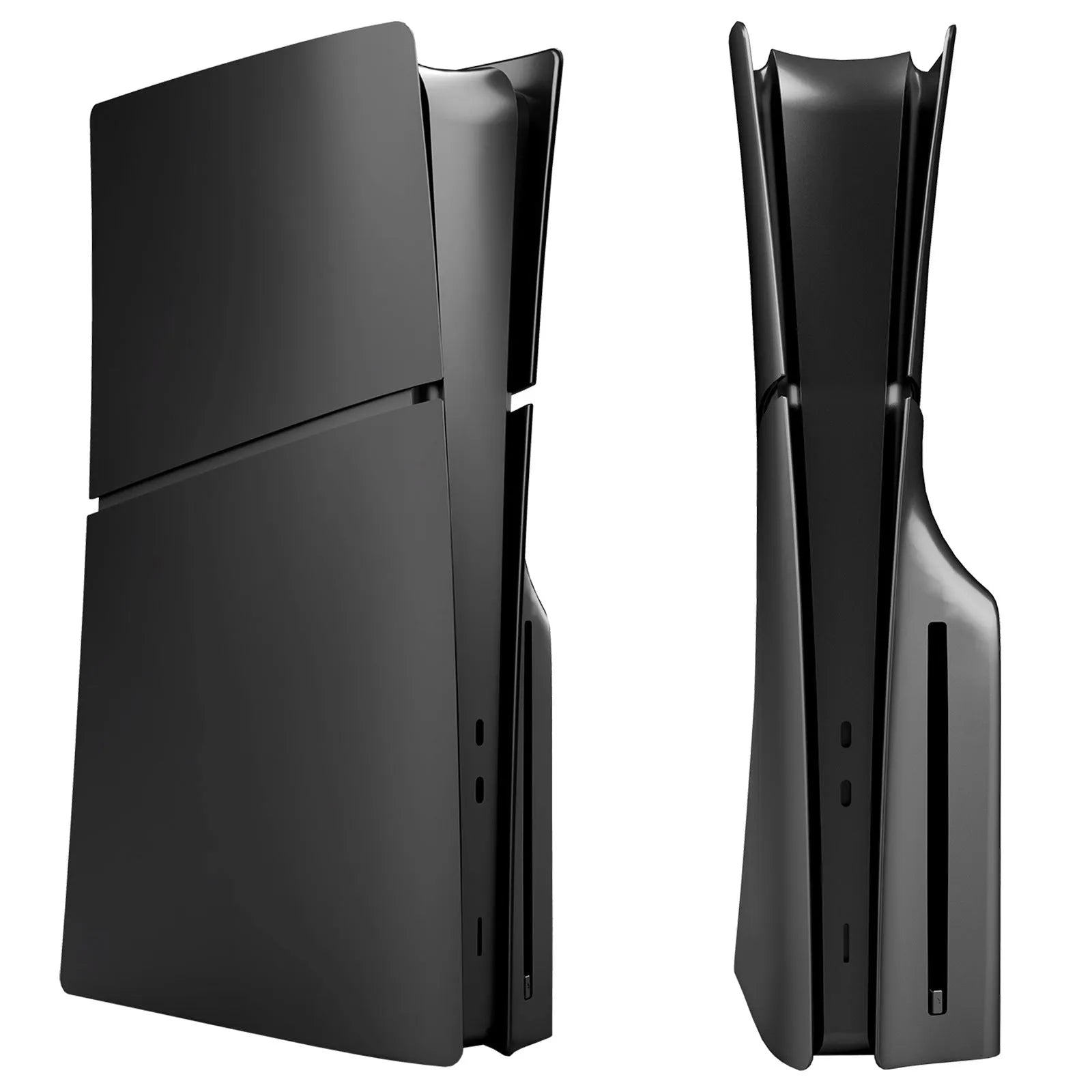 PS5 Slim protective replacement shell in ABS plastic with snap-on design showing front and side sections