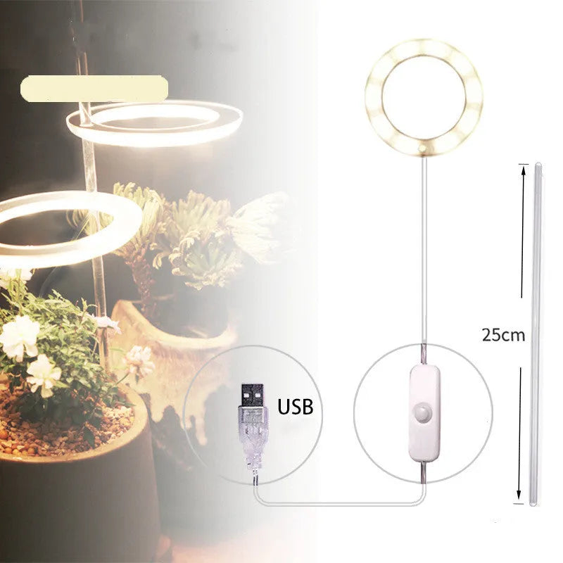 USB LED full spectrum grow light with transparent PC aluminium housing and acrylic stick