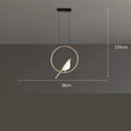 Modern minimalist magpie bird chandelier made of zinc alloy and acrylic with 150cm drop and neutral LED light